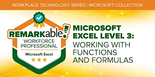 Microsoft Excel Level 3: Working with Functions & Formulas | 12.16.22