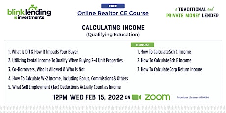 Calculating Income - Free Realtor CE Course