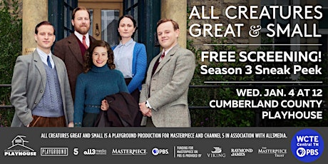 All Creatures Great and Small S3  Cumberland County Playhouse Screening