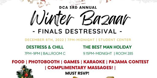 DCA Winter Bazaar Finals Destressival
