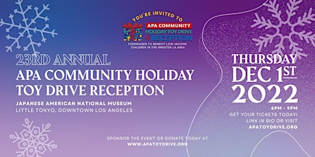 23rd Annual APA Community Holiday Toy Drive