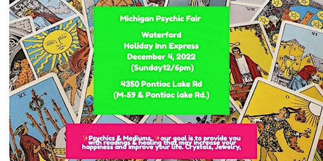 Michigan Psychic Fair  December 4, 2022, Holiday Inn Exp Waterford,Michigan