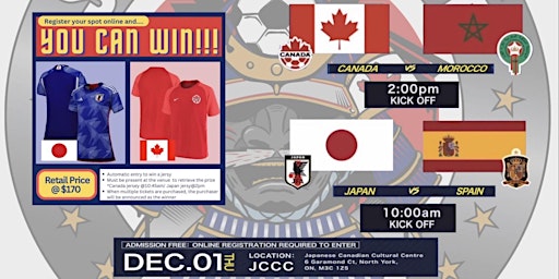 Samurai Blue Project 2022 (Canada vs Morocco/Japan vs Spain) viewing event