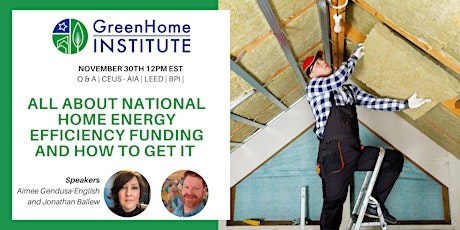Accessing National Existing Home Energy Efficiency Funding -Free CE Webinar
