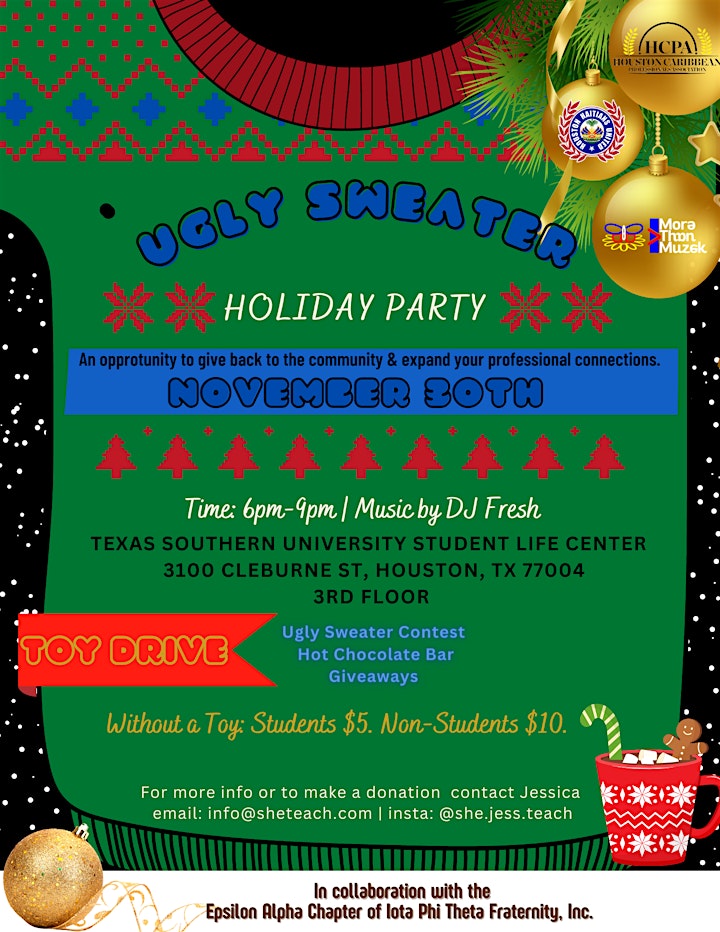 Ugly Sweater Holiday Party: TOY DRIVE image