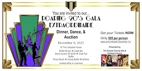 Roaring 20’s Gala  Extraordinaire  Dinner, Dance, &  Auction