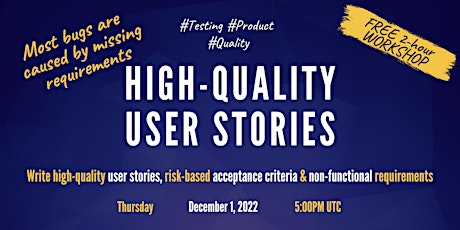 High-Quality User Stories - WORKSHOP