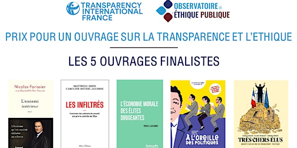 Remise du Prix pour un ouvrage sur la Transparence et l'Ethique