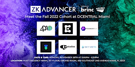 ZK Advancer (Brinc & Animoca Brands) - Breakout Session at DCENTRAL Miami