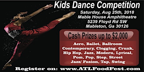 Atlanta Kids Dance Competition & Food Festival - Cash Prizes up to $2000 primary image