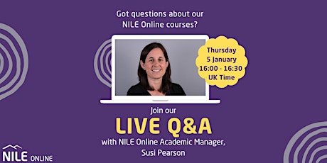 NILE Online: Q&A with Susi Pearson January 2023 primary image