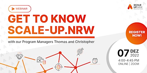 Webinar - "Get to Know Scale-up.NRW"
