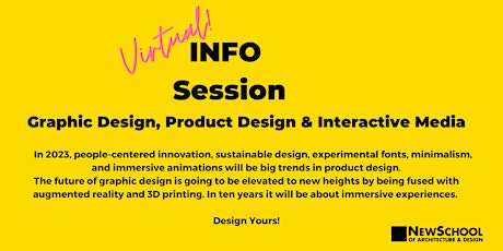 Virtual Info Session - Product Design, Graphic Design & Interactive Media