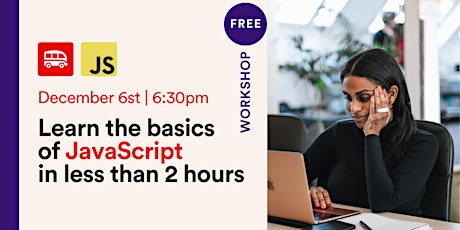 Online workshop: Learn to code the basics of JavaScript in 2 hours