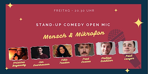 Stand-up Comedy • F-Hain • 20:30 • "Mensch & Mikrofon" – die Stand-up Show
