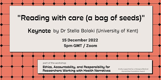 "Reading with care (a bag of seeds)": Keynote by Stella Bolaki
