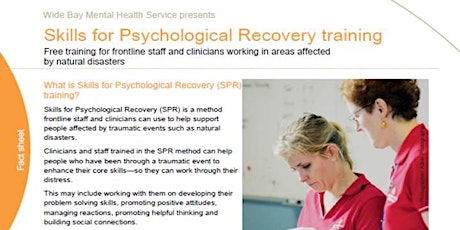 Skills for Psychological Recovery Workshop (Deepwater) - FREE primary image