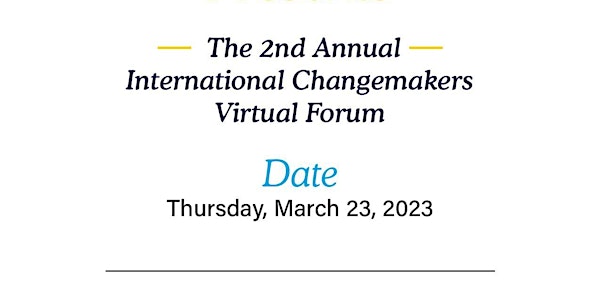 Today is the Day Changemakers International Forum