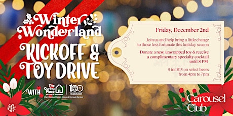 Winter Wonderland Toy Drive with The Caring Place at Carousel Club