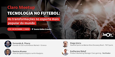 Imagem principal do evento Claro Meetup - Tecnologia no futebol e suas transformações