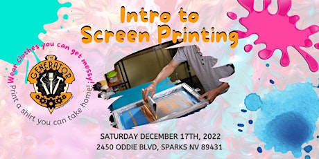 Intro to Screen Printing Workshop