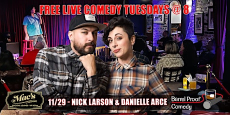 Tuesday Night FREE Comedy! Mac's @ 19 Broadway - Fairfax