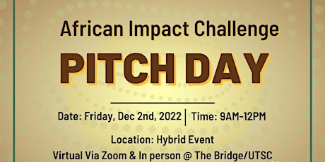 African Impact Challenge: 2022 Pitch Day