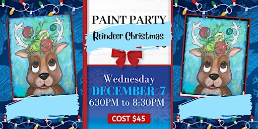 Reindeer Christmas Paint and Sip at Waters Edge Winery