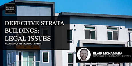 Defective strata buildings: legal issues