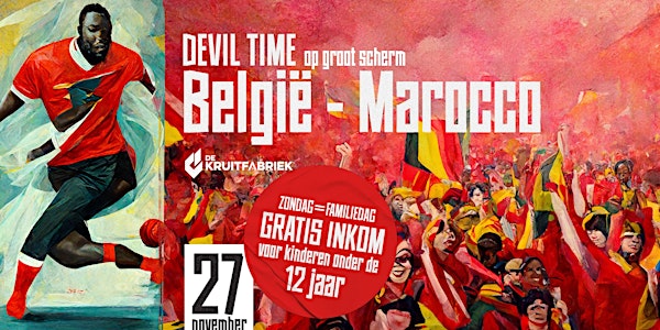 Duivels gekte op groot scherm:  België - Marokko