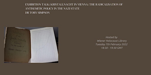 Exhibition talk: Kristallnacht in Vienna