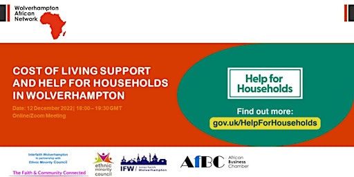 Cost of Living Support and Help for Households in Wolverhampton