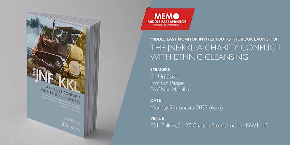 Book Launch of The JNF/KKL: A Charity Complicit With Ethnic Cleansing