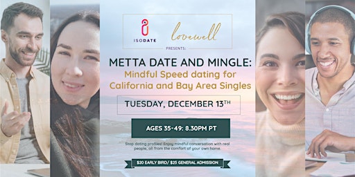 Isodate & Lovewell Presents: Mindful Speed Dating for Cali & Bay Singles