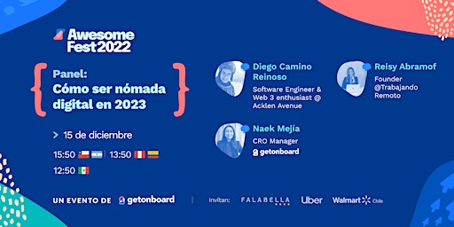 Panel sobre Cómo ser nómada digital en 2023 | AwesomeFest 2022