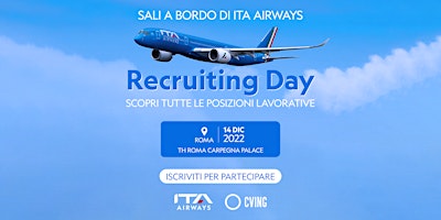 Sali a bordo di ITA Airways. Recruiting Day - Piloti