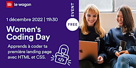 Women Coding Day - Code une landing page en seulement 1H30 avec HTML/CSS !