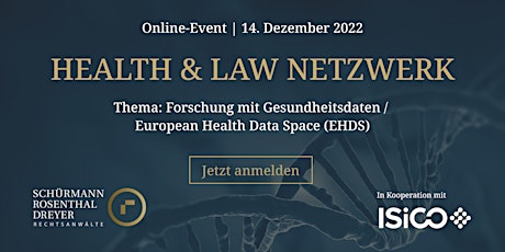 Health & Law Netzwerk: Forschung mit Gesundheitsdaten