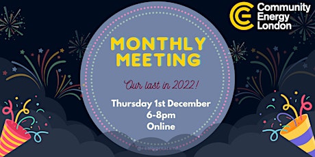 Community Energy London November/December 2022 Meeting