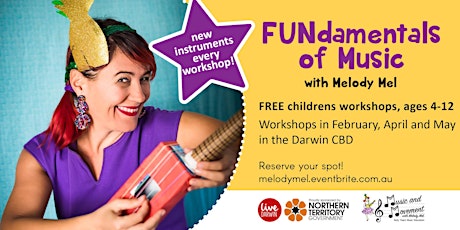 FUNdamentals of Music with Melody Mel - FREE Children's WORKSHOPS primary image