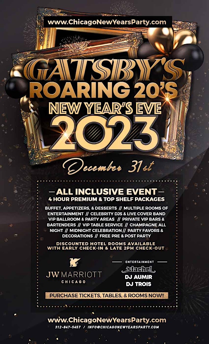 Gatsby's Roaring 20's New Year's Eve Party 2023 at JW Marriott Chicago image