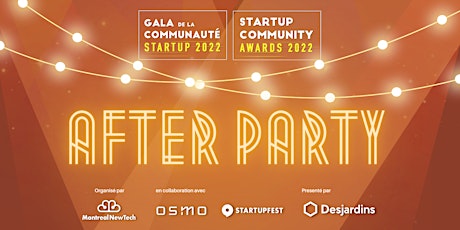 AFTER PARTY - Gala de la Communauté Startup | Startup Community Awards 2022  primärbild