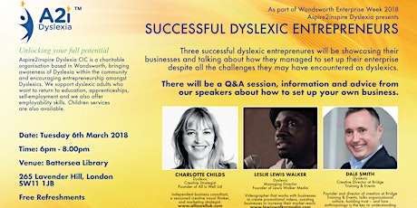 Successful Dyslexic Entrepreneurs 2018 primary image