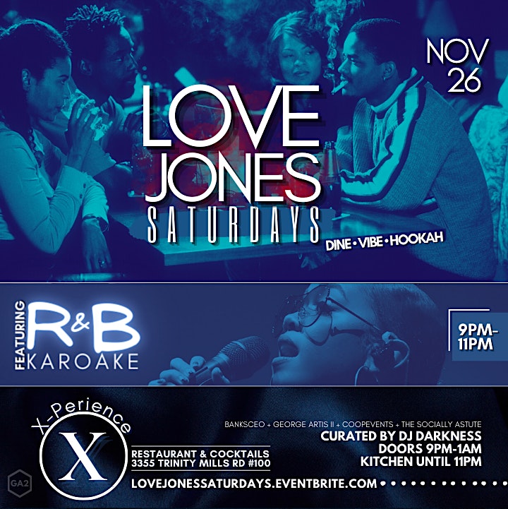 R&B Karaoke {LOVE JONES SATURDAYS} @ XPerience Restaurant & Cocktails image