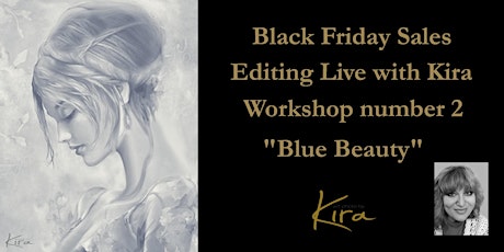 Photoshop Editing tutorial 2. Black Friday sale. Painterly "Blue Beauty" .