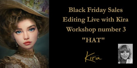 Photoshop Editing tutorial 3. Black Friday sale. Painterly image "Hat" .