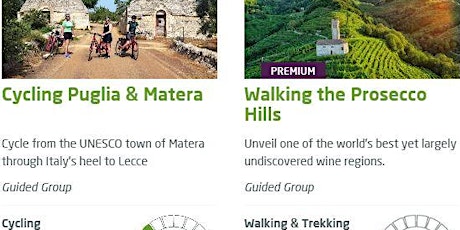 Walkers and Cyclers Travel Event Small Guided Groups or Independent  primary image