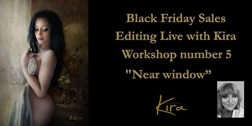 Photoshop Editing tutorial 5. Black Friday sale. Image "Near the window" .
