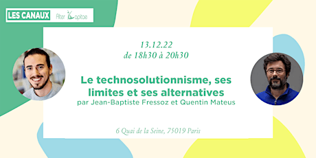 Imagem principal do evento Le technosolutionnisme, ses limites et ses alternatives