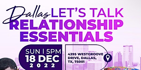 Dallas: Lets Talk Relationship Essentials: